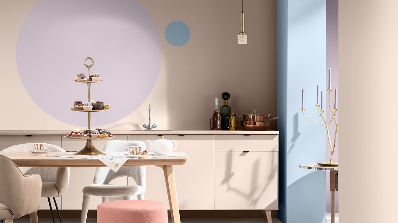 Dulux Room Image with Bright Skies and Lilac Fancy