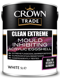 Crown Trade Clean Extreme Mould Inhibiting Acrylic Eggshell