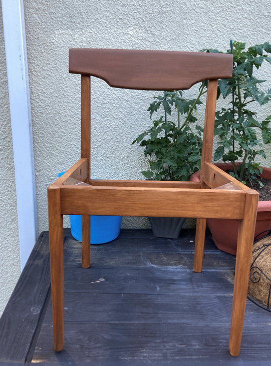 Vintage chairs with one coat of paint