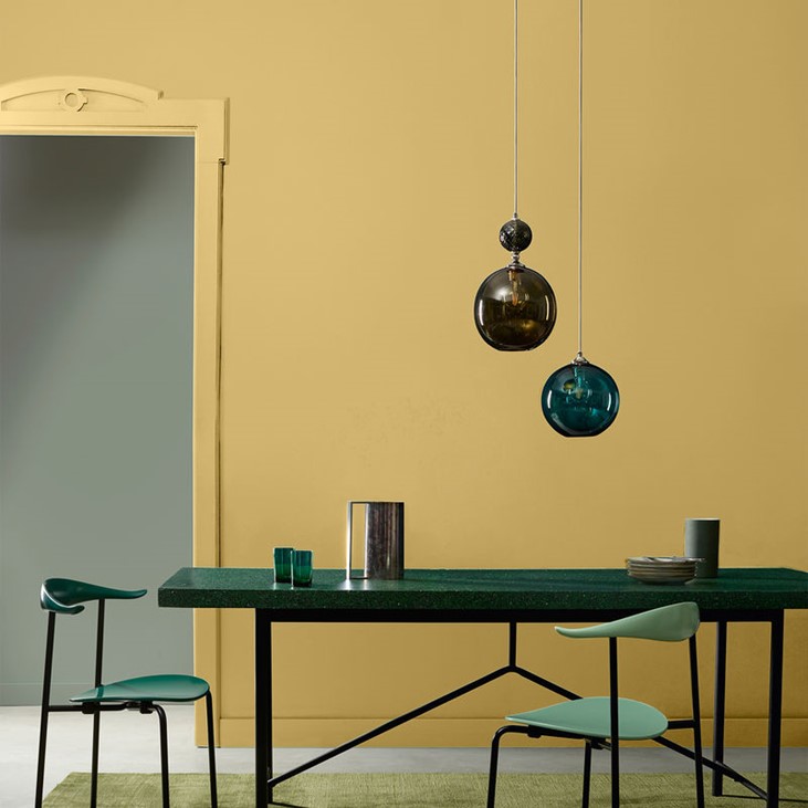 Crown Elle Decoration Flat Matt-mustard-field