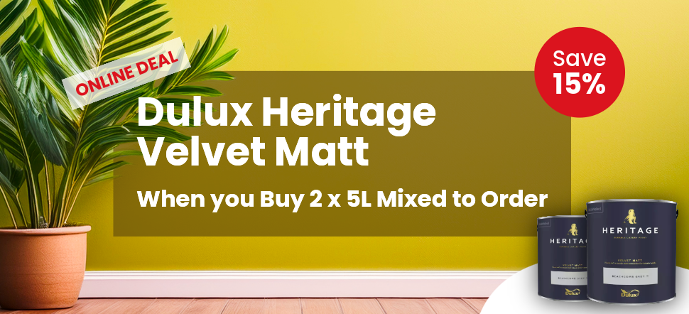 Dulux Heritage Velvet Matt - Dave 15% when you Buy 2 x 5L Mixed to Order