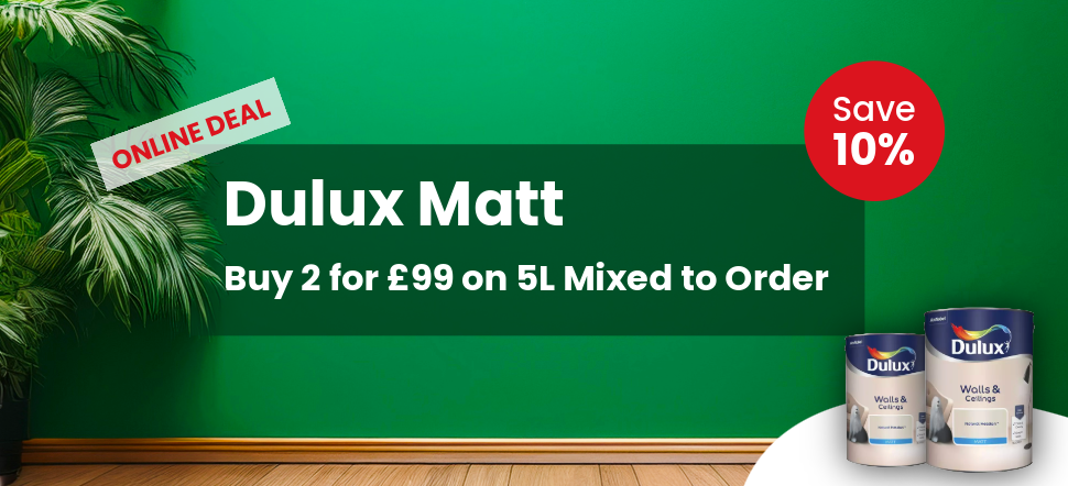 Dulux Matt offer: Buy 2 for £99 on 5L Mixed to Order