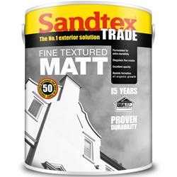 Buy 2 for £99 & Free Delivery on Sandtex Trade Fine Textured Matt 5L Mixed to Order