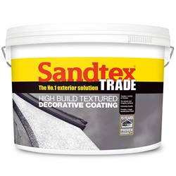 FREE Delivery on Sandtex Trade High Build Textured Decorative Coating 15kg Ready Mixed White