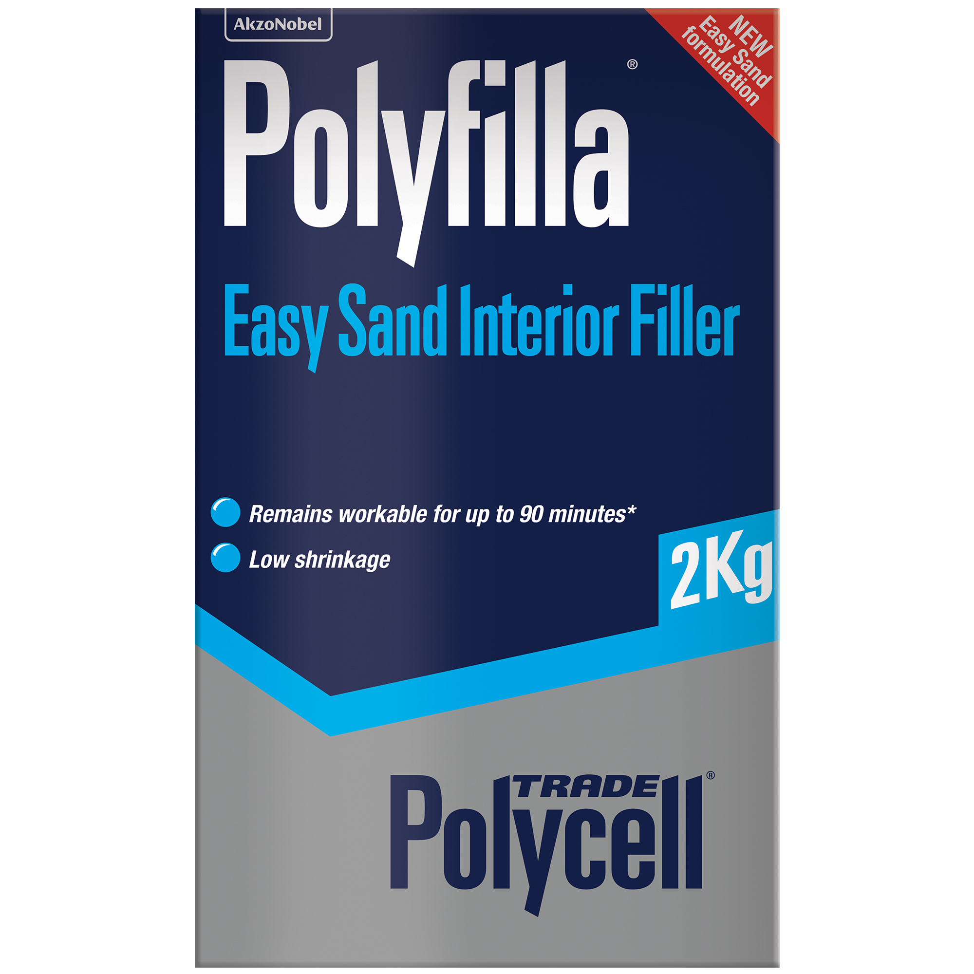 Polycell Polyfilla Easy Sand Interior Filler 2kg