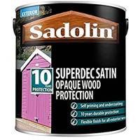12.50% Off & Free Delivery on Sadolin Superdec Satin Opaque Wood Protection 5L Mixed to Order