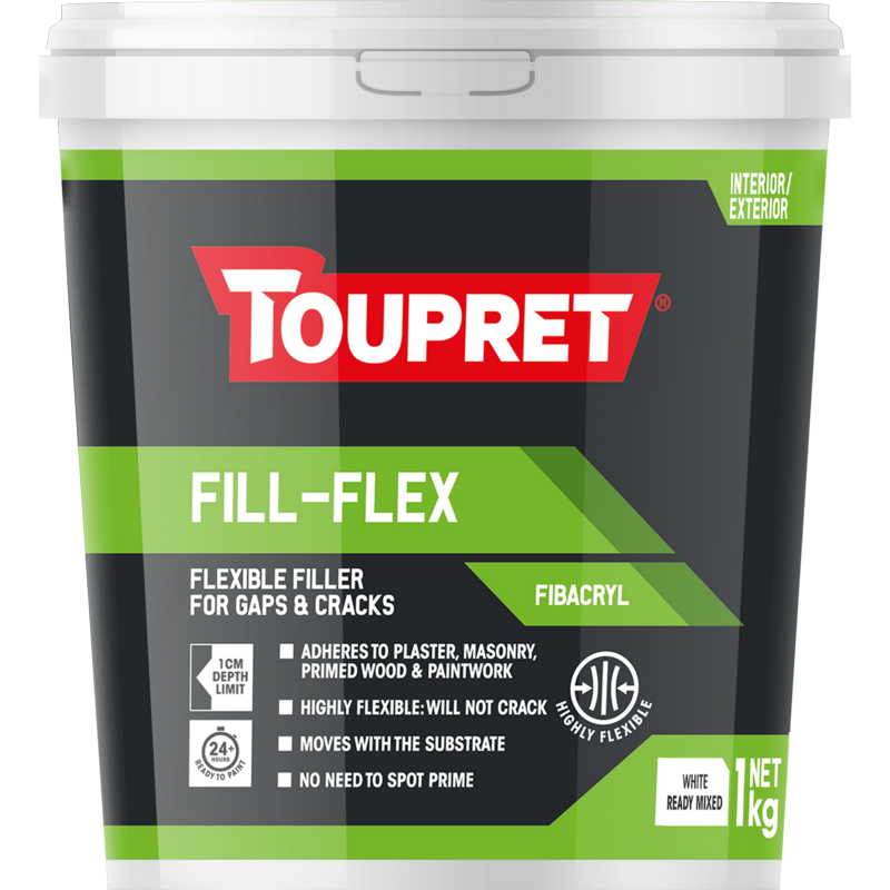 Toupret Fibacryl Flexible Filler Ready Mixed Tub 1 kg
