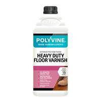 Buy 2 for £199 & Free Delivery on Polyvine Heavy Duty Floor Varnish 4L Ready Mixed Clear Satin